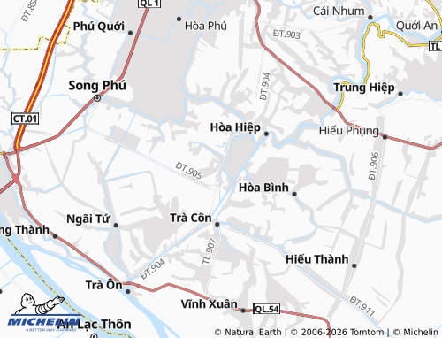 Mapa MICHELIN Mỹ Thạnh Trung - ViaMichelin