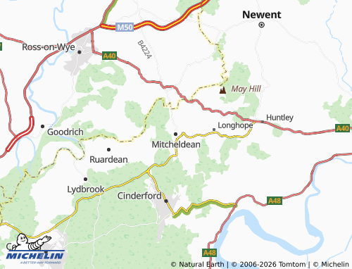 Carte MICHELIN Mitcheldean - ViaMichelin