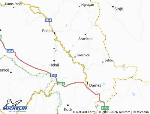 Mappa MICHELIN Greshicë - ViaMichelin