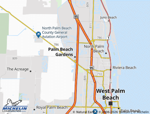 Mappa MICHELIN Palm Beach Gardens - ViaMichelin