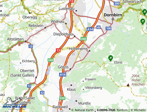 Carte MICHELIN Altach - ViaMichelin