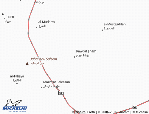 Carte MICHELIN Rawdat Jiham - ViaMichelin