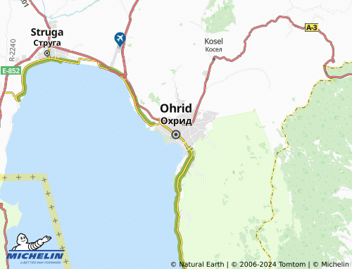 MICHELIN Ohrid map - ViaMichelin