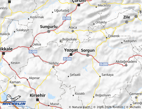 Kaart MICHELIN Yozgat - ViaMichelin