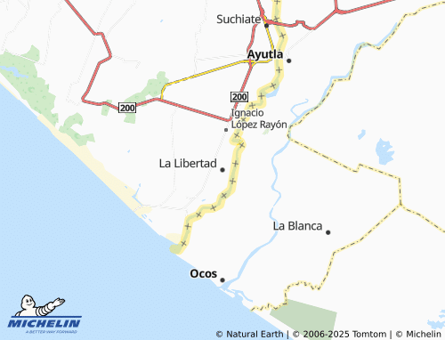 MICHELIN La Libertad map - ViaMichelin