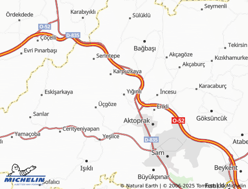 MICHELIN Yığınlı map - ViaMichelin