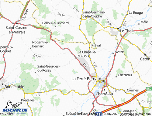 MICHELIN-Landkarte La Chapelle-du-Bois - ViaMichelin