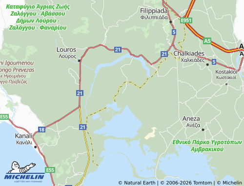 MICHELIN Strongyli map - ViaMichelin