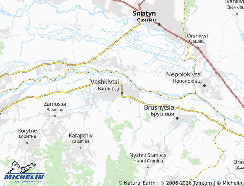 Mappa MICHELIN Vashkivtsi - ViaMichelin