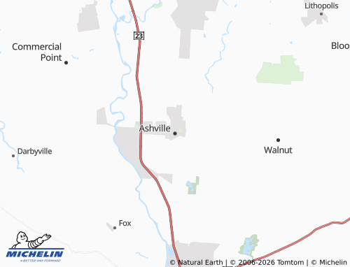 Kaart MICHELIN Ashville - ViaMichelin