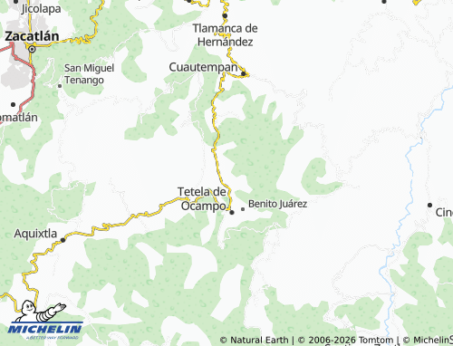 MICHELIN San Nicolás Cuarta Sección map - ViaMichelin