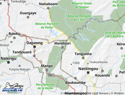 MICHELIN Kpendjal map - ViaMichelin