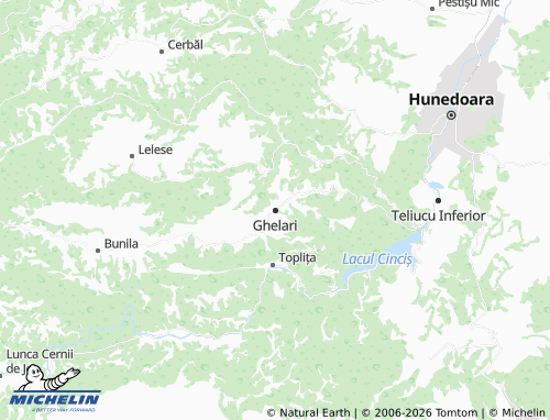 Mappa MICHELIN Ghelari - ViaMichelin
