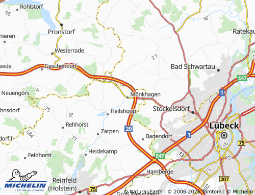MICHELIN Mönkhagen map - ViaMichelin