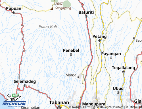 MICHELIN Penebel map - ViaMichelin