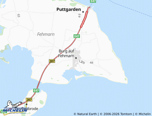 MICHELIN Burg auf Fehmarn map - ViaMichelin