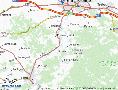 Mapa MICHELIN Rouffiac-d'Aude - ViaMichelin