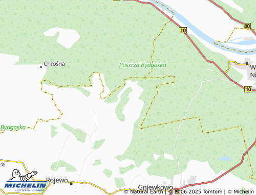 MICHELIN Glinno Wielkie map - ViaMichelin