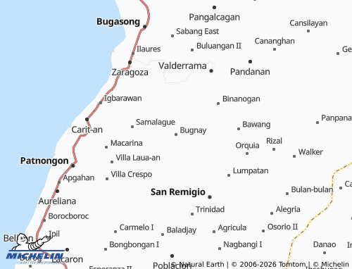MICHELIN Bugnay map - ViaMichelin