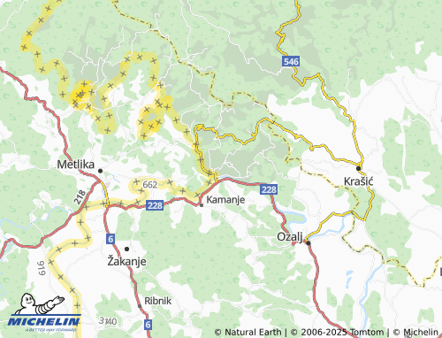 MICHELIN Cerje Vivodinsko map - ViaMichelin