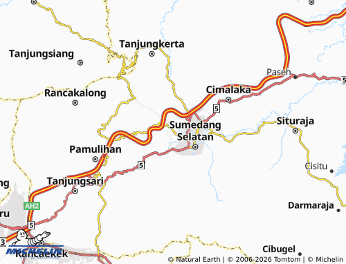 MICHELIN Padasuka map - ViaMichelin
