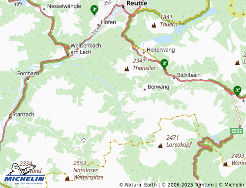 Mapa MICHELIN Rinnen - ViaMichelin