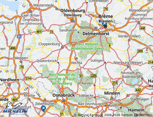 MICHELIN Vechta map - ViaMichelin