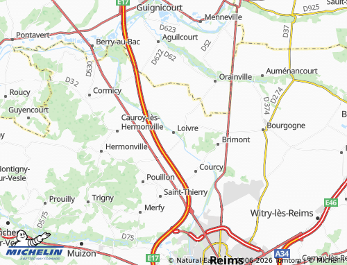 Mapa MICHELIN Loivre - ViaMichelin