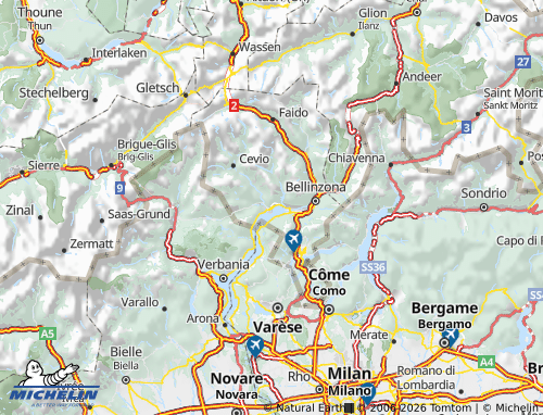 Mappa MICHELIN Locarno - ViaMichelin