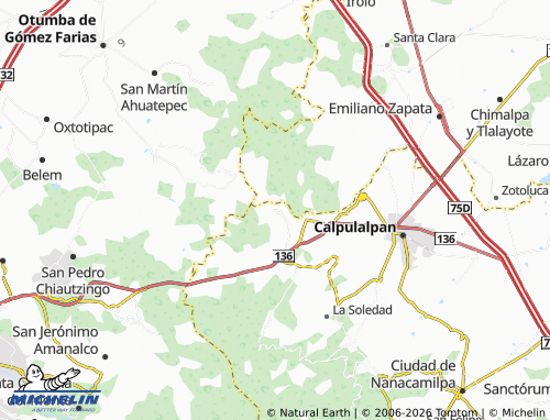 Mapa MICHELIN Santiago Cuaula - ViaMichelin