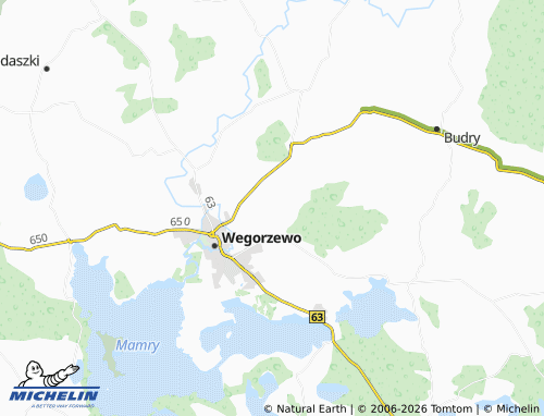 MICHELIN Czerwony Dwór map - ViaMichelin
