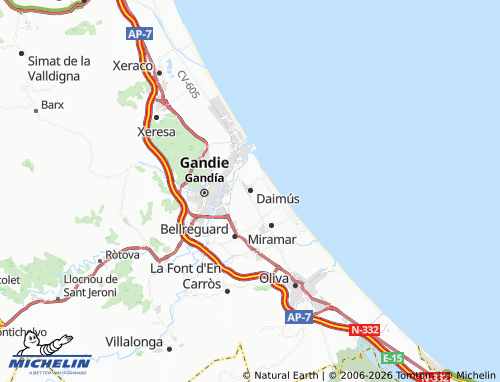 MICHELIN-Landkarte Daimús - ViaMichelin