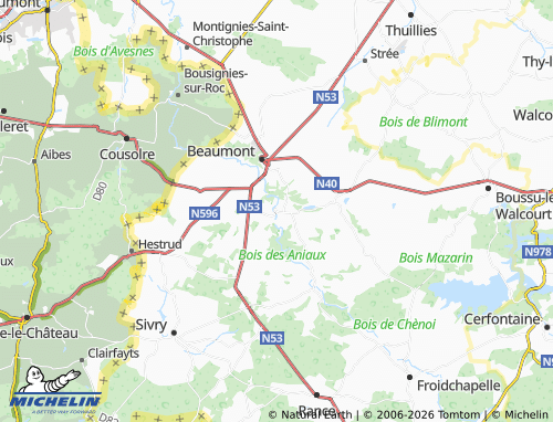 MICHELIN Solre-Saint-Géry map - ViaMichelin