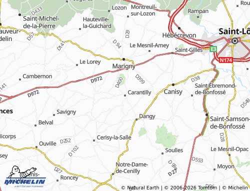 MICHELIN Carantilly map - ViaMichelin