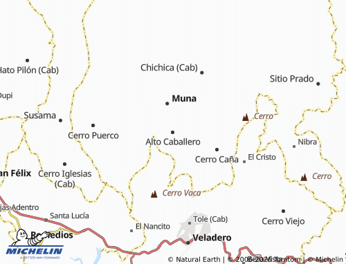 MICHELIN Alto Caballero map - ViaMichelin