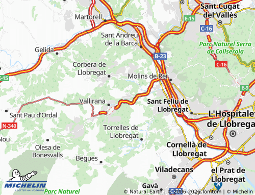 Mappa MICHELIN Cervelló - ViaMichelin