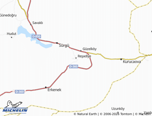 MICHELIN Reşadiye map - ViaMichelin