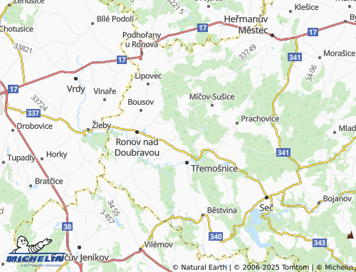 Mappa MICHELIN Lhůty - ViaMichelin