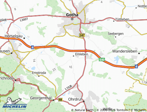 MICHELIN Emleben map - ViaMichelin