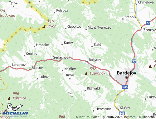 MICHELIN-Landkarte Tarnov - ViaMichelin