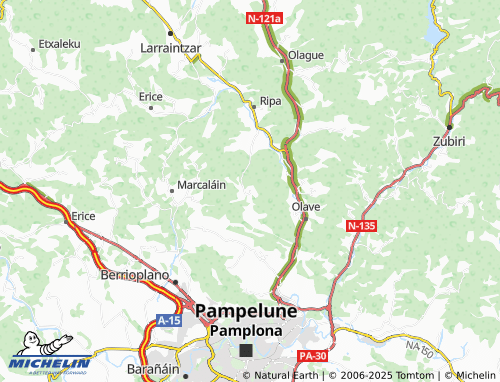 MICHELIN Anoz map - ViaMichelin