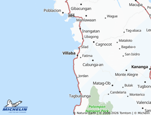 MICHELIN Poblacion Sur map - ViaMichelin