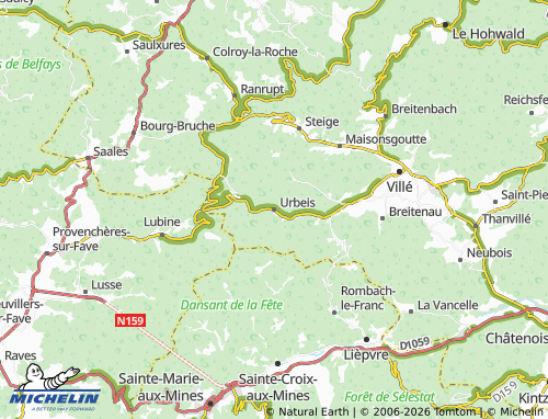 Mapa MICHELIN Urbeis - ViaMichelin