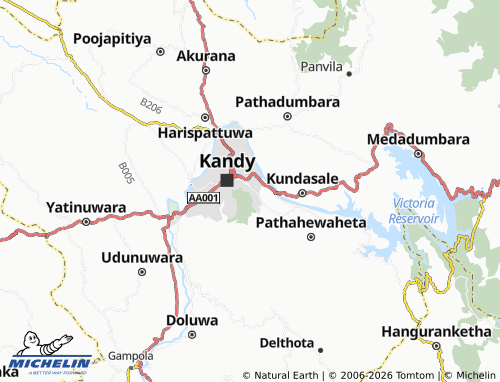 Mappa MICHELIN Ampitiya South - ViaMichelin