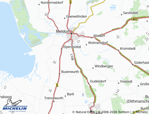 MICHELIN Elpersbüttelerdonn map - ViaMichelin