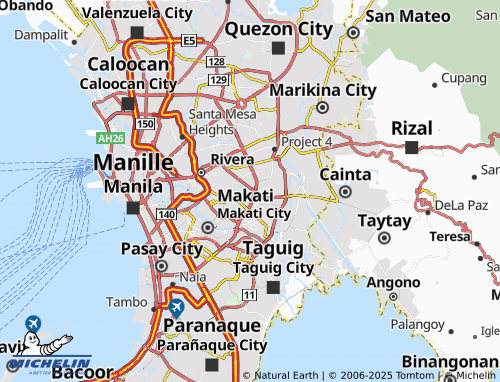 MICHELIN Wack-Wack Greenhills map - ViaMichelin