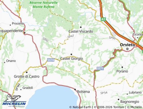 Mapa MICHELIN Castel Giorgio - ViaMichelin