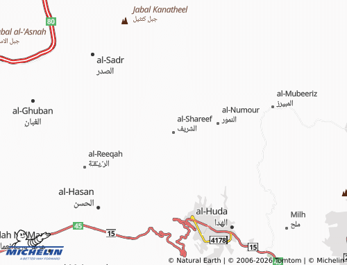 MICHELIN-Landkarte al-Shareef - ViaMichelin