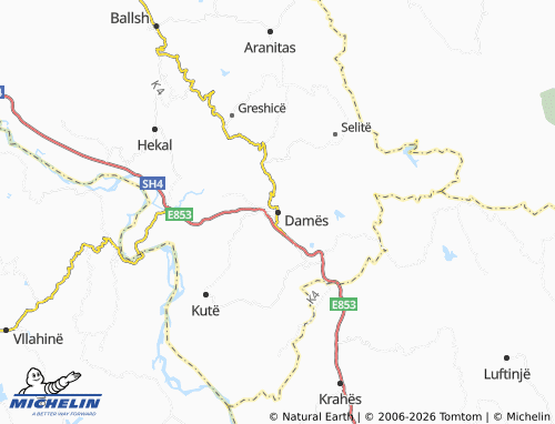 Mappa MICHELIN Damës - ViaMichelin