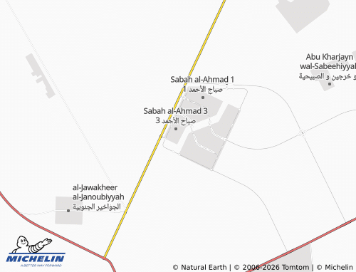 MICHELIN Sabah Al Ahmad 3 Block 3 map - ViaMichelin